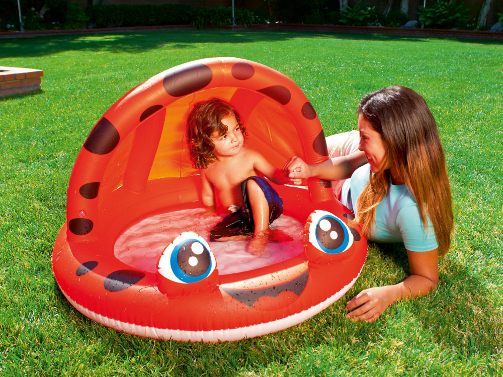 Piscina gonflabila Bestway Smile cu parasolar, Rosu - imagine 2