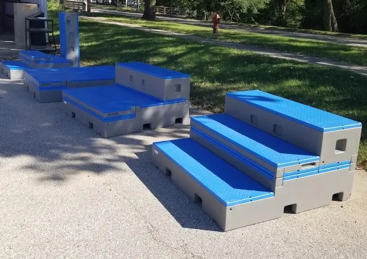 Bancută Modulară Nichiduta Garden, Albastră, Scari+Depozitare - imagine 10
