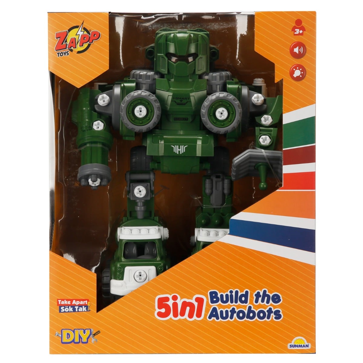 Sunman Robot Transformabil 5in1 Autobots Verde