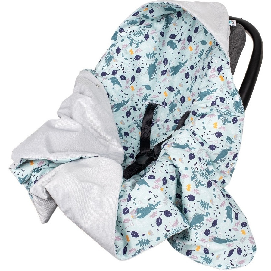 Paturica Velvet Infantilo Blue Rabbit Gri