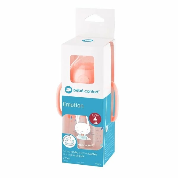 Biberon Bebe Confort 270ml cu Mânere Pink