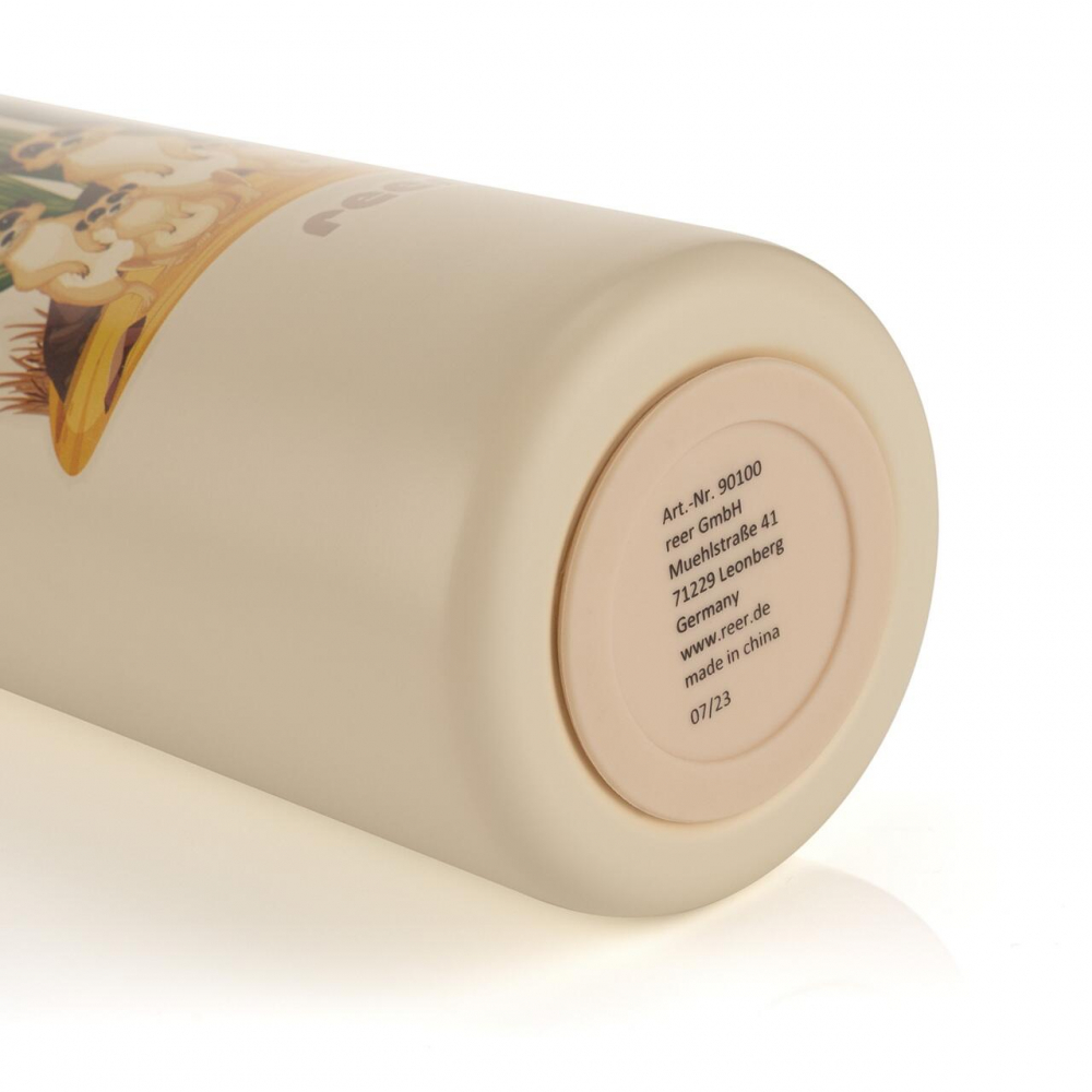 Sticlă cu pai Reer 350ml Inox Alb-Crem - imagine 6