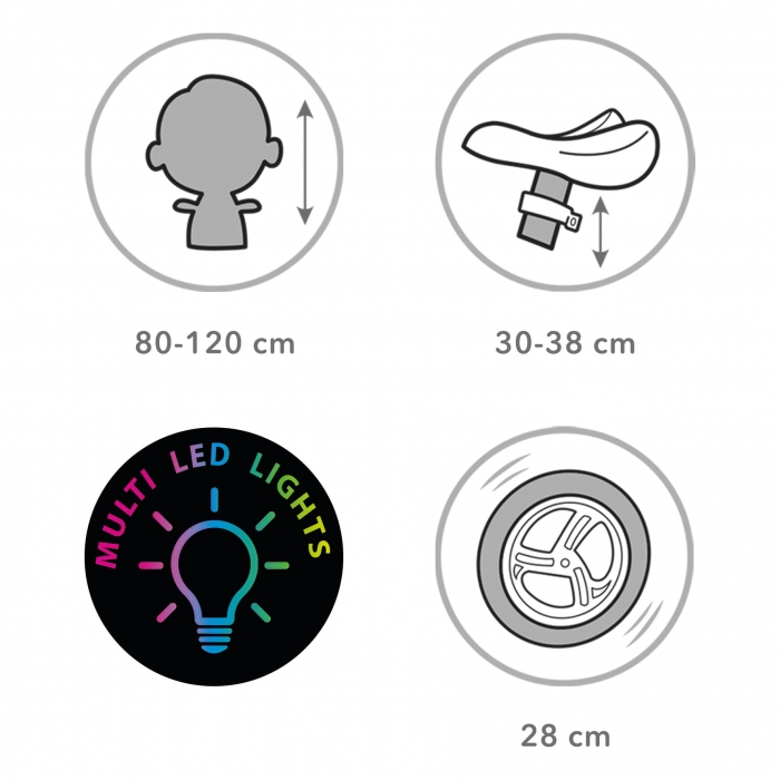 Kidwell Rebel Neon Pink Bicicletă LED - imagine 6