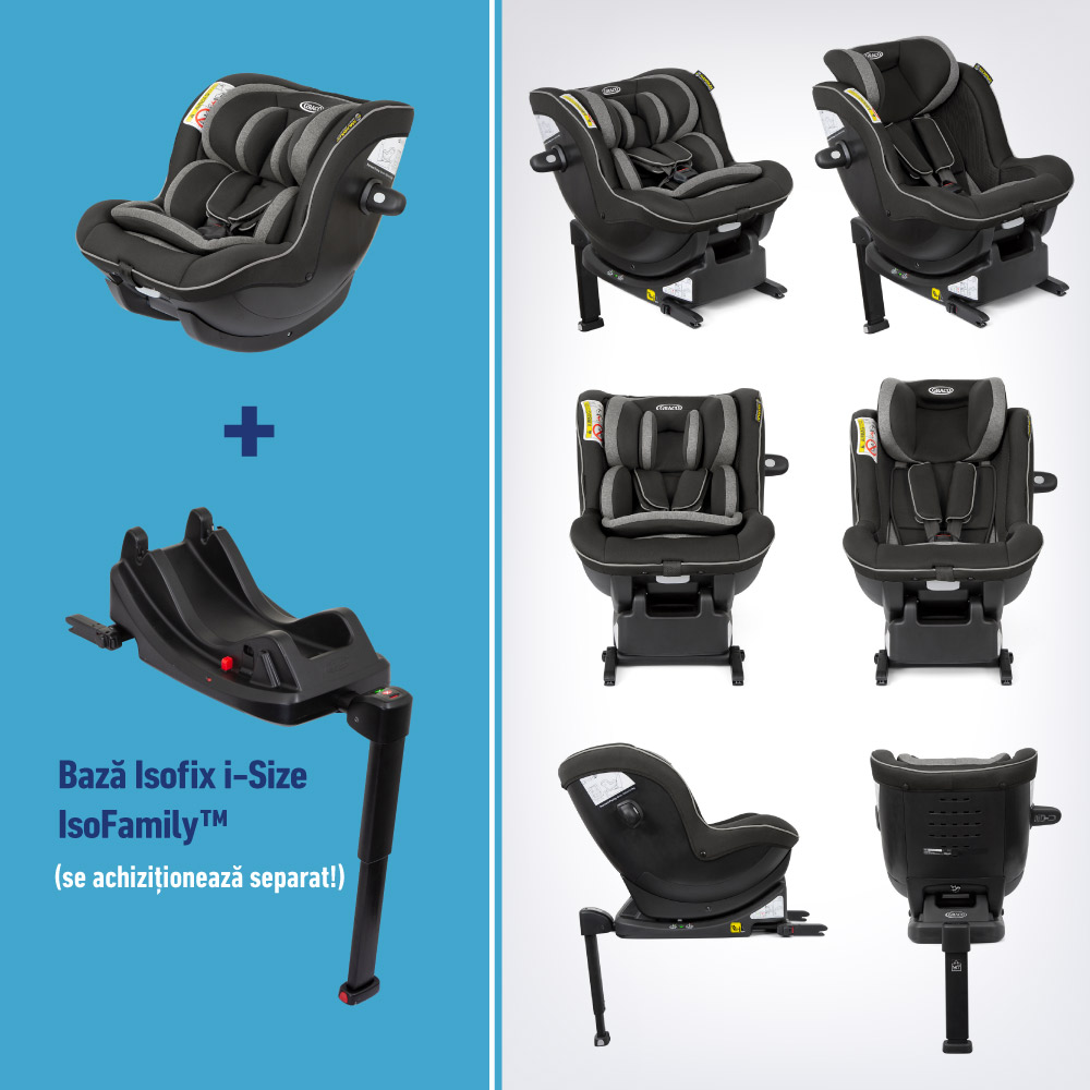 Scaun Auto Graco Ascent i-Size Black, Siguranță