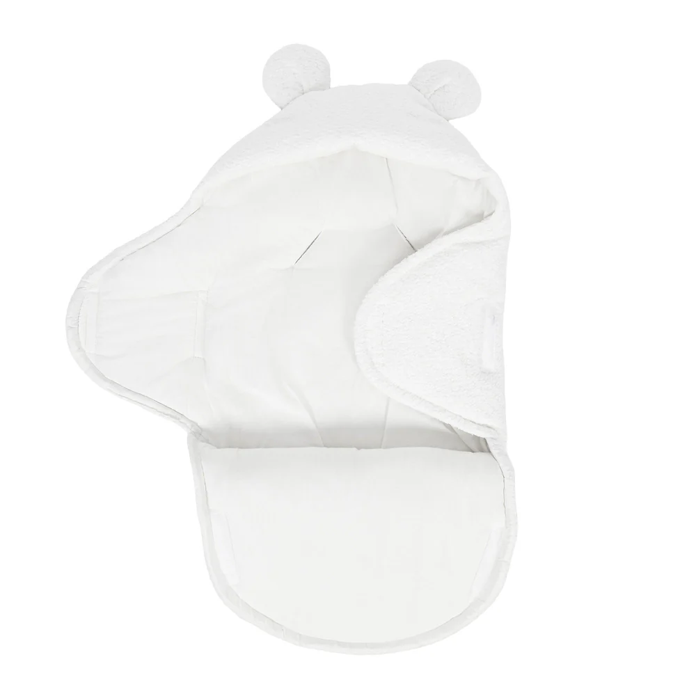 Paturica Meowbaby® Teddy Ears Alb - Bumbac OEKO-TEX - imagine 3