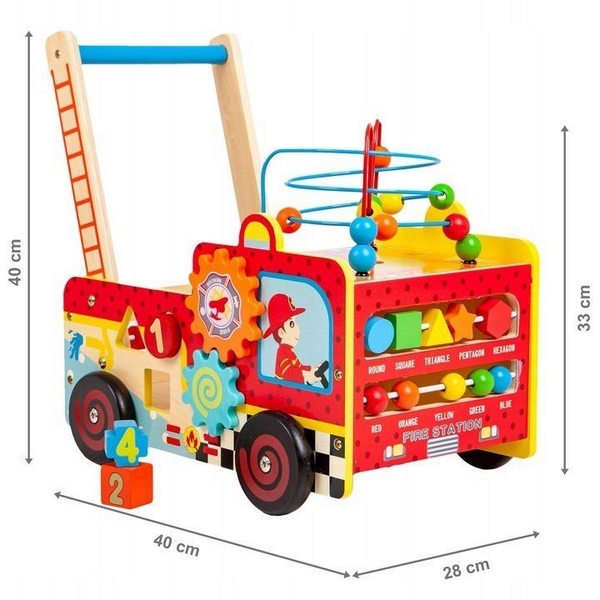 Antemergător Pompieri Ecotoys | Educativ și Multicolor - imagine 7