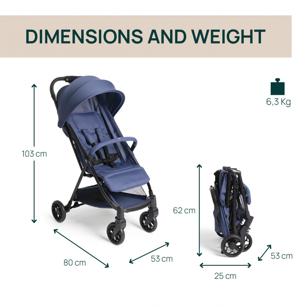 Chicco Urbino RoyalBlue - Carucior 0-22kg - imagine 5