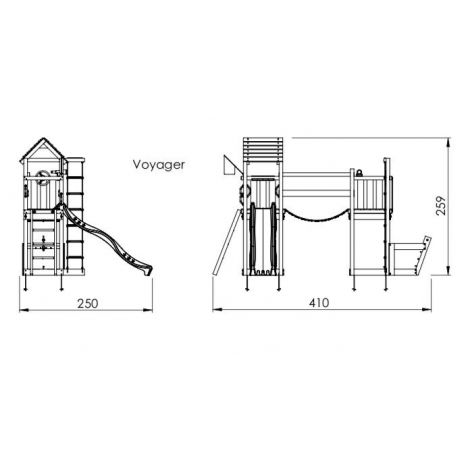 Complex joacă lemn Voyager Jungle Gym - imagine 2