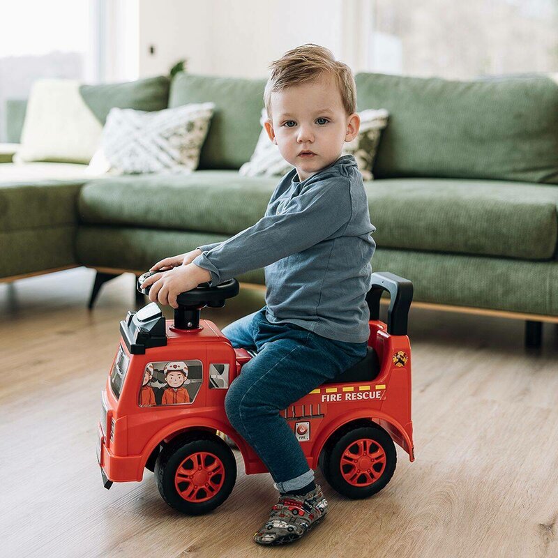 Free2Move Mașină Pompieri Ride-On cu Lumină și Sunet - imagine 3