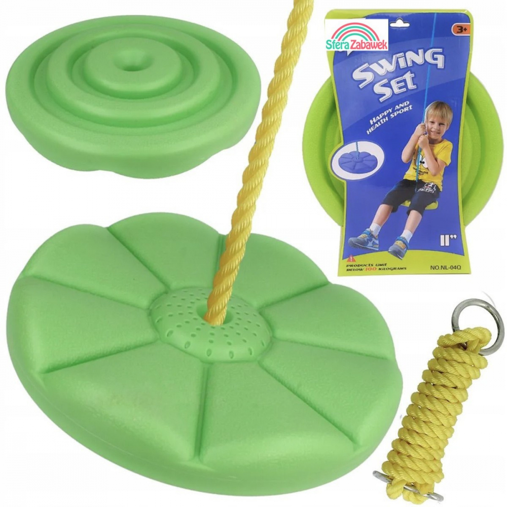 Leagan Rotund Funie 28 cm Green Flower Sfera - imagine 2