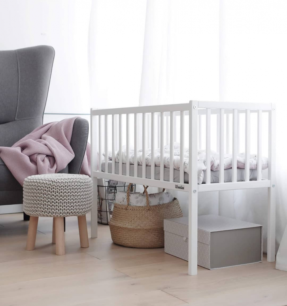 Patut Co-sleeping Woodies Classic Alb - Siguranta pentru Bebe - imagine 2