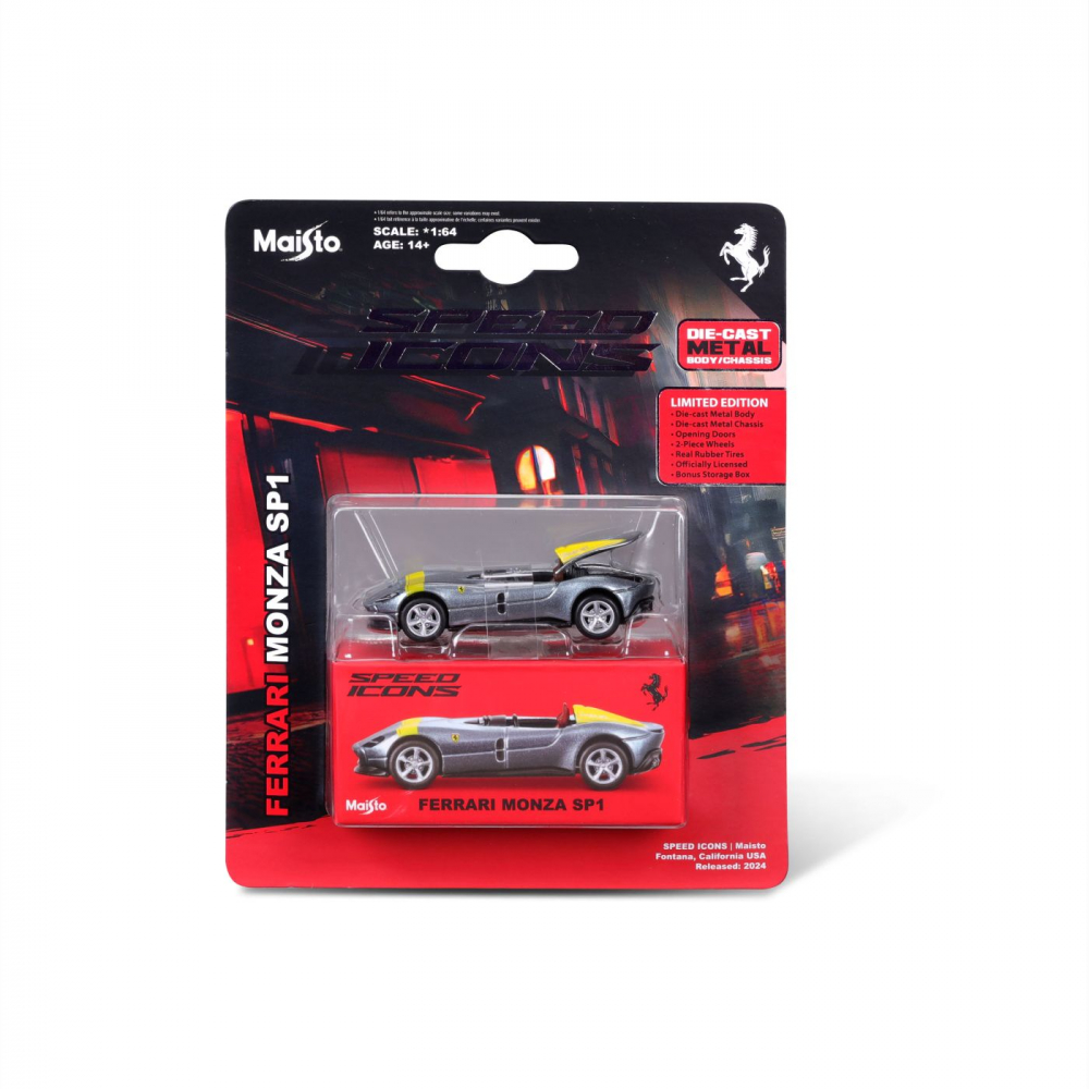 Maisto Ferrari Monza SP1 Argintiu 1:64