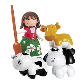 Set Lady Farm Piccoli Mondi, 4 figurine magnetice