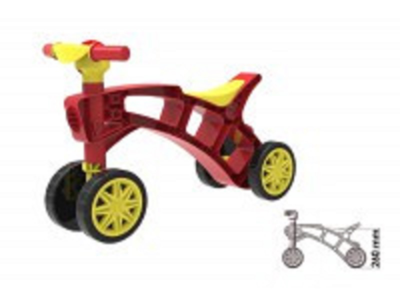 Vehicul Echilibru 4 Roti Minibike Red 1 An+ - imagine 2