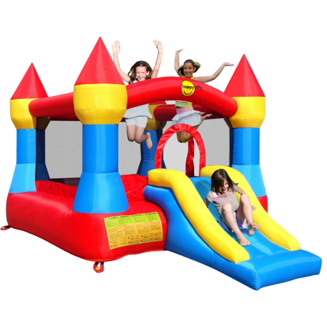 Castel Gonflabil Happy Hop 9017 cu Tobogan Albastru