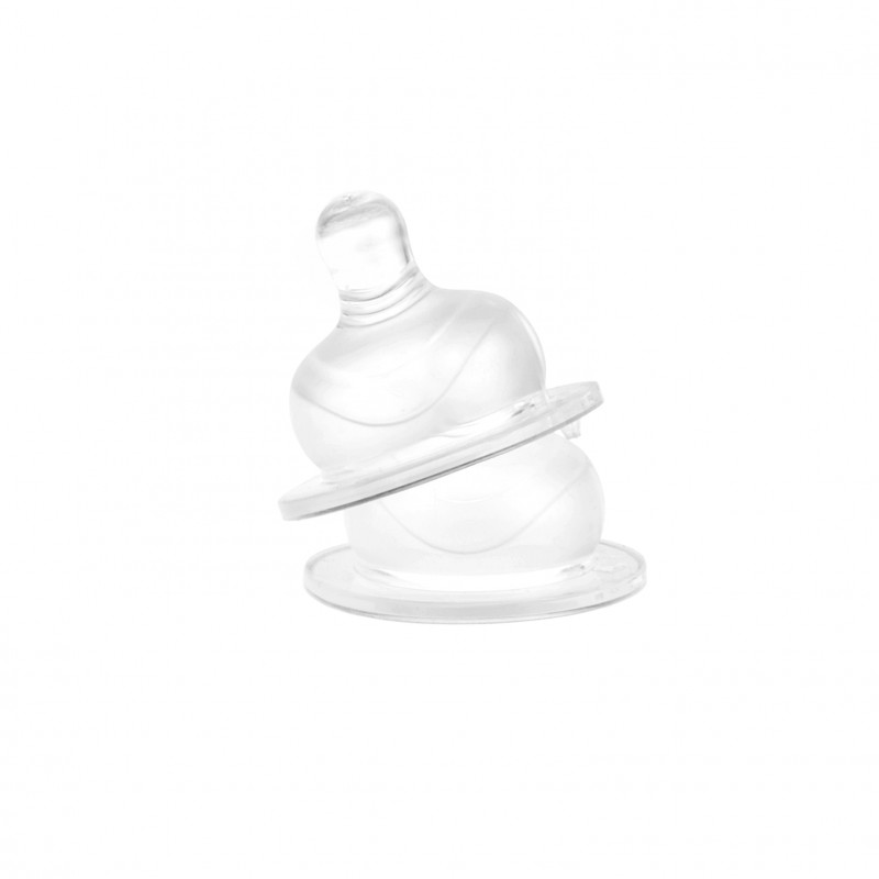 Set 2 Tetine Silicon Super Fin Gat Larg Minut Baby 6+