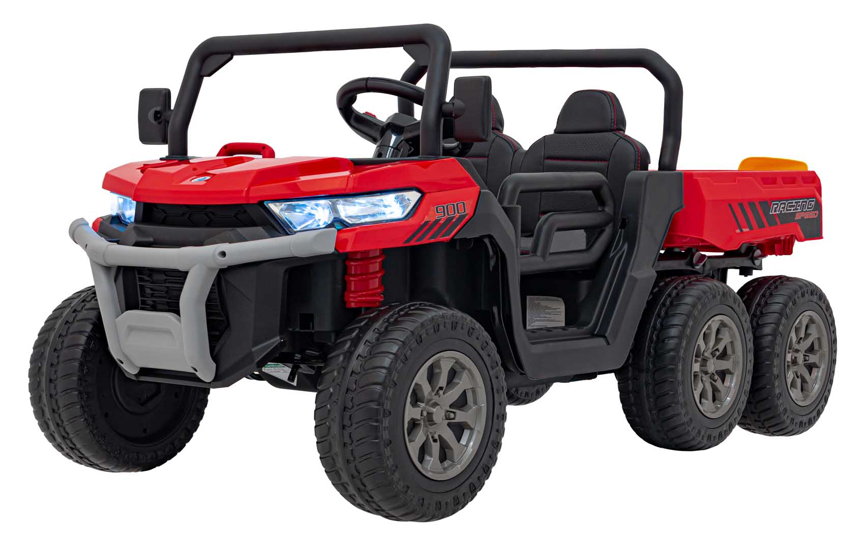 UTV eIectric pentru copii cu 2 locuri Farmer Truck SPEED XXL 900 24V 400W 4x4 (623B-24V) Rosu - Autokids.ro