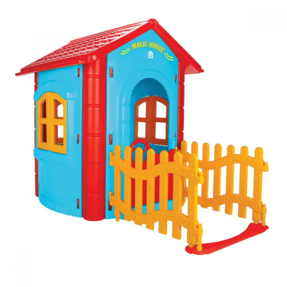 Casuta Gradina Pilsan Magic House Blue, cu Gardulet