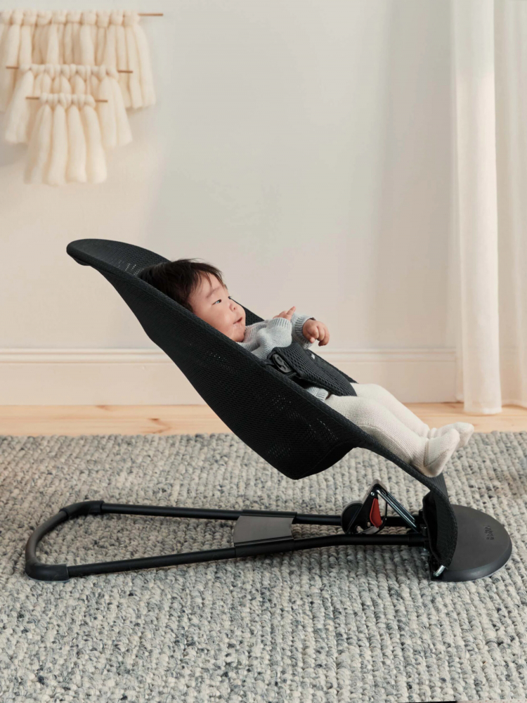 Balansoar Bliss Black Mesh Baby Bjorn, Ergonomic - imagine 11
