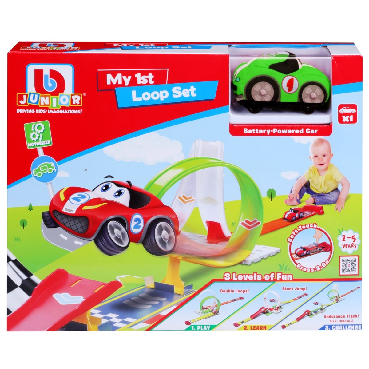 Bburago Junior Masina cu Rampa Verde, Loop