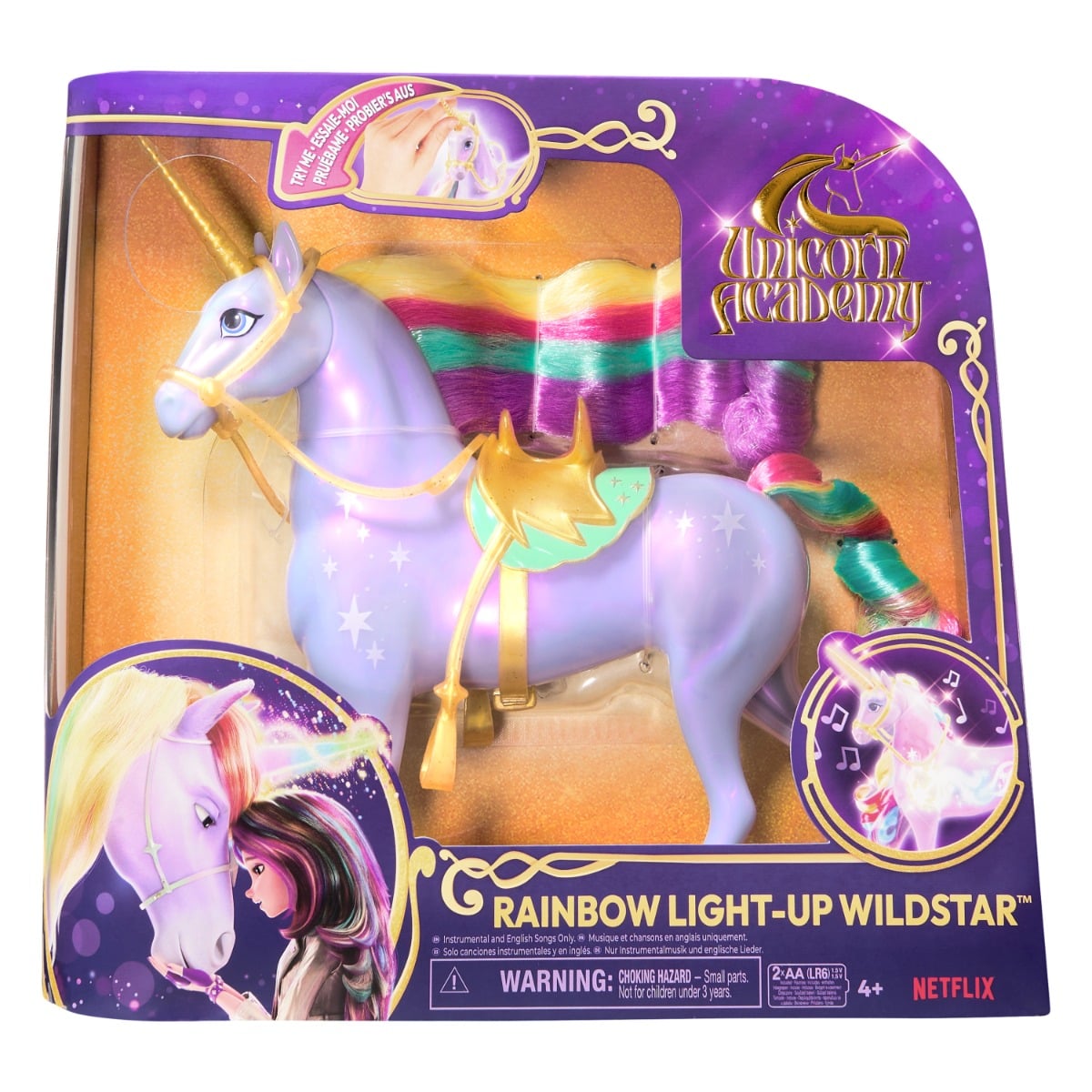 Figurina Unicorn Wildstar cu Lumini, Unicorn Academy