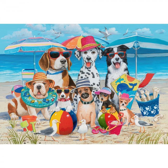 Ravensburger Puzzle Catei la Plaja, 35 Piese Distractive