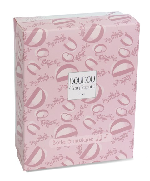 Iepuras Muzical Doudou Roz 20cm - Liniste si Somn Linistit