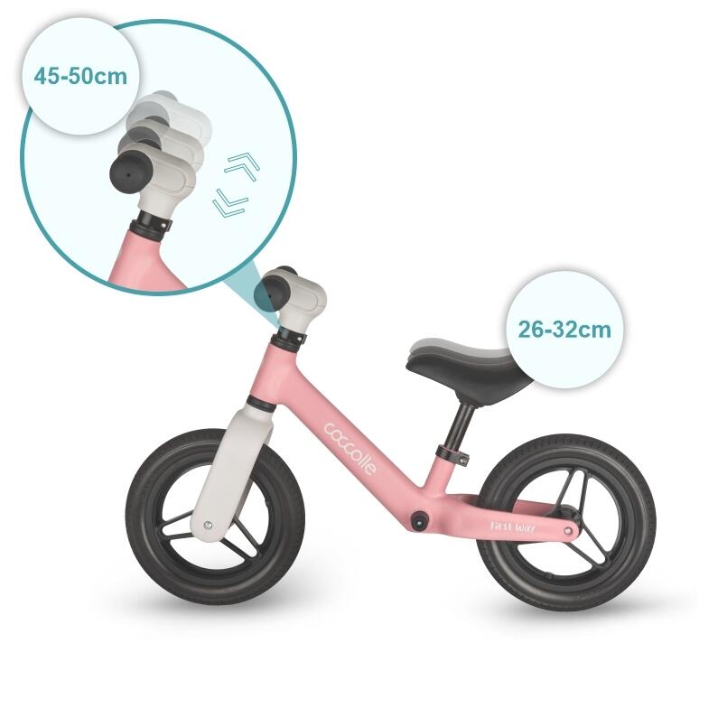 Bicicleta Balans Coccolle Blush Pink 2-6 Ani - imagine 4
