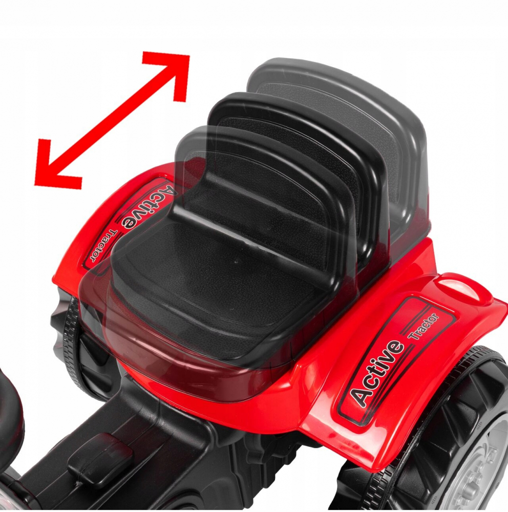 Tractor Pedale Pilsan Active Green, Scaun Reglabil - imagine 2