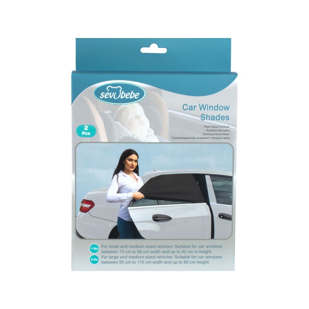 Parasolare auto SeviBebe 2 buc | Protecție UV 70-95cm - imagine 4