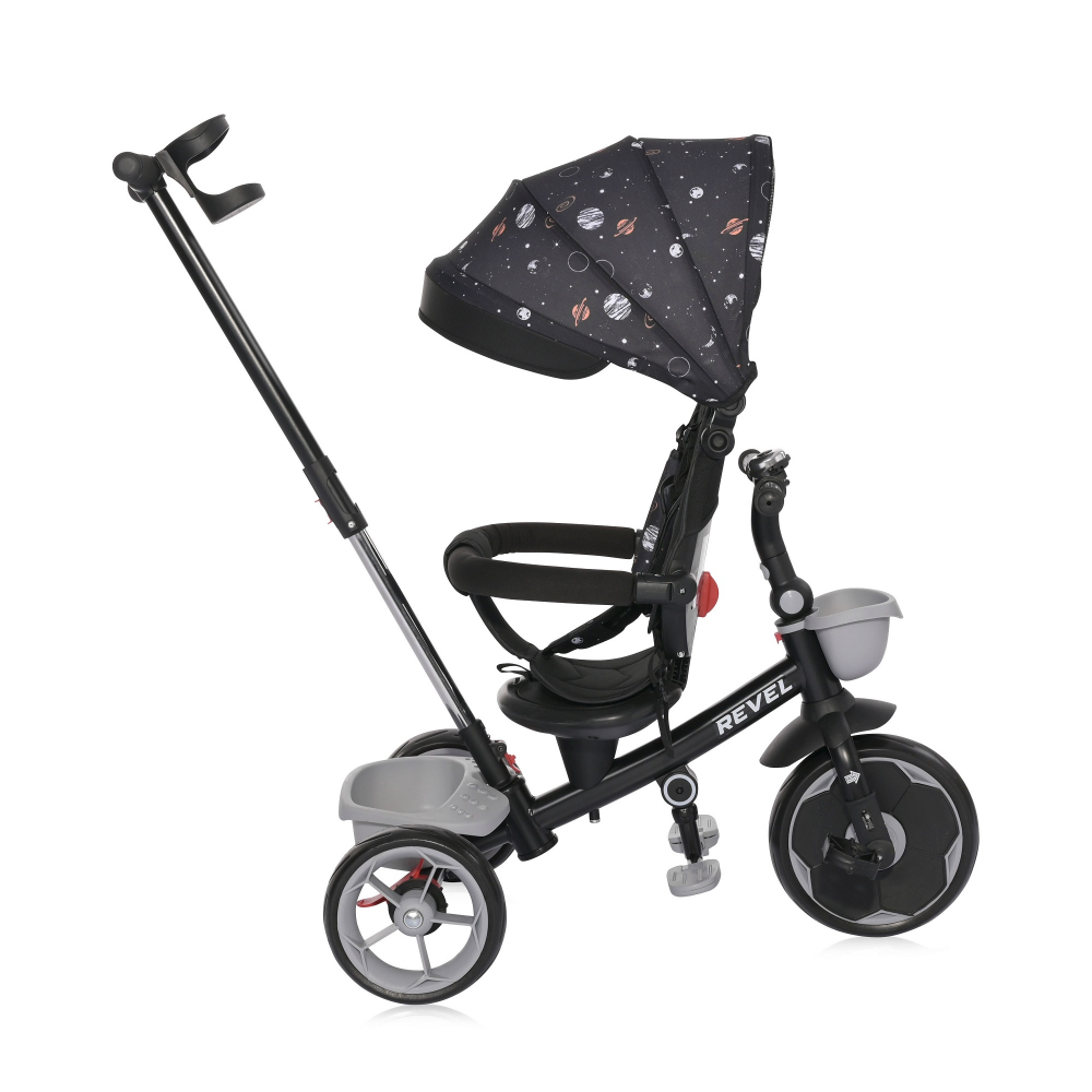 Tricicleta Lorelli Revel Black Cosmos, Scaun Rotativ 360° - imagine 4