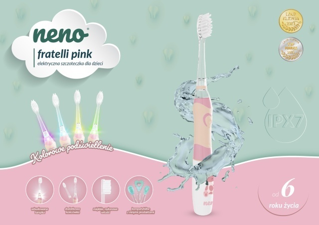 Neno Fratelli Pink - Periuță Electrică pentru Copii - imagine 3