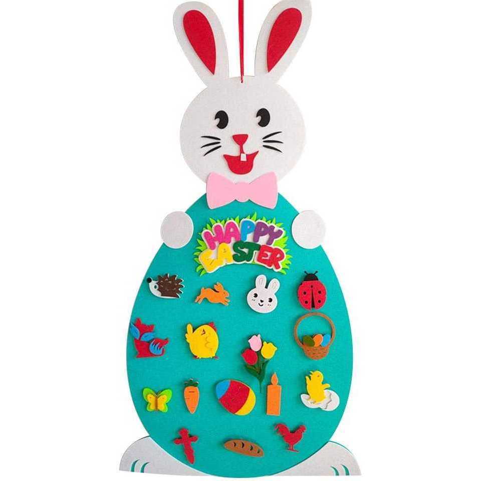Iepuras fetru Bambinice - jucarie educativa 95cm - imagine 8