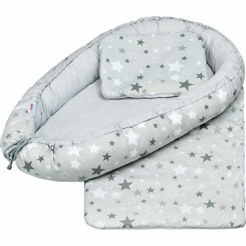 Set New Baby Baby Nest cu Păturică și Pernuță - imagine 2