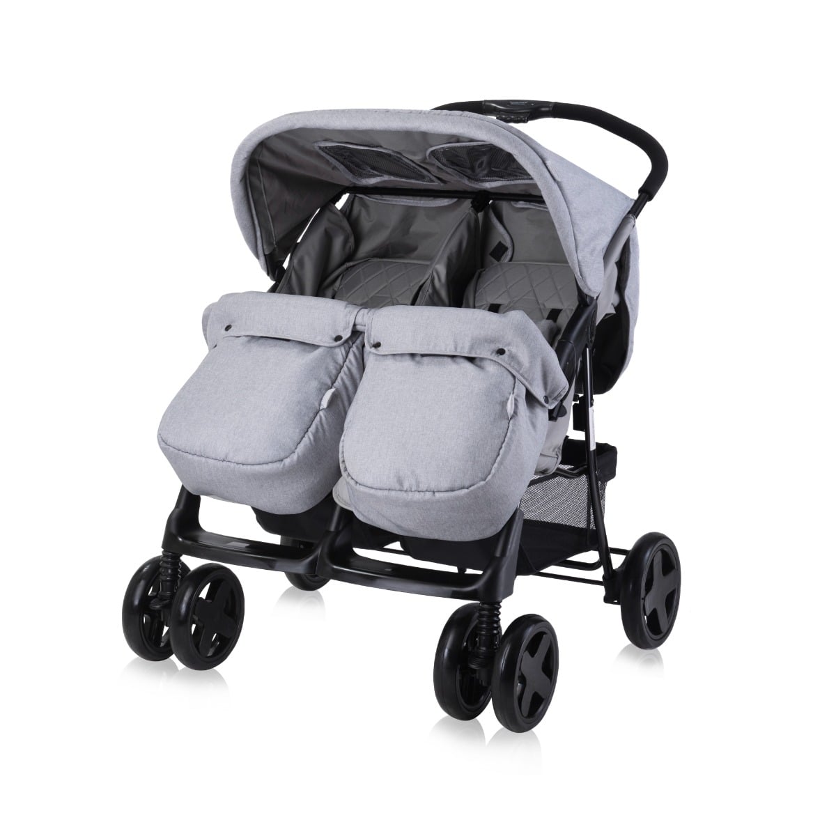 Carucior Gemeni Lorelli Twin Cool Grey, 2 Sezuturi