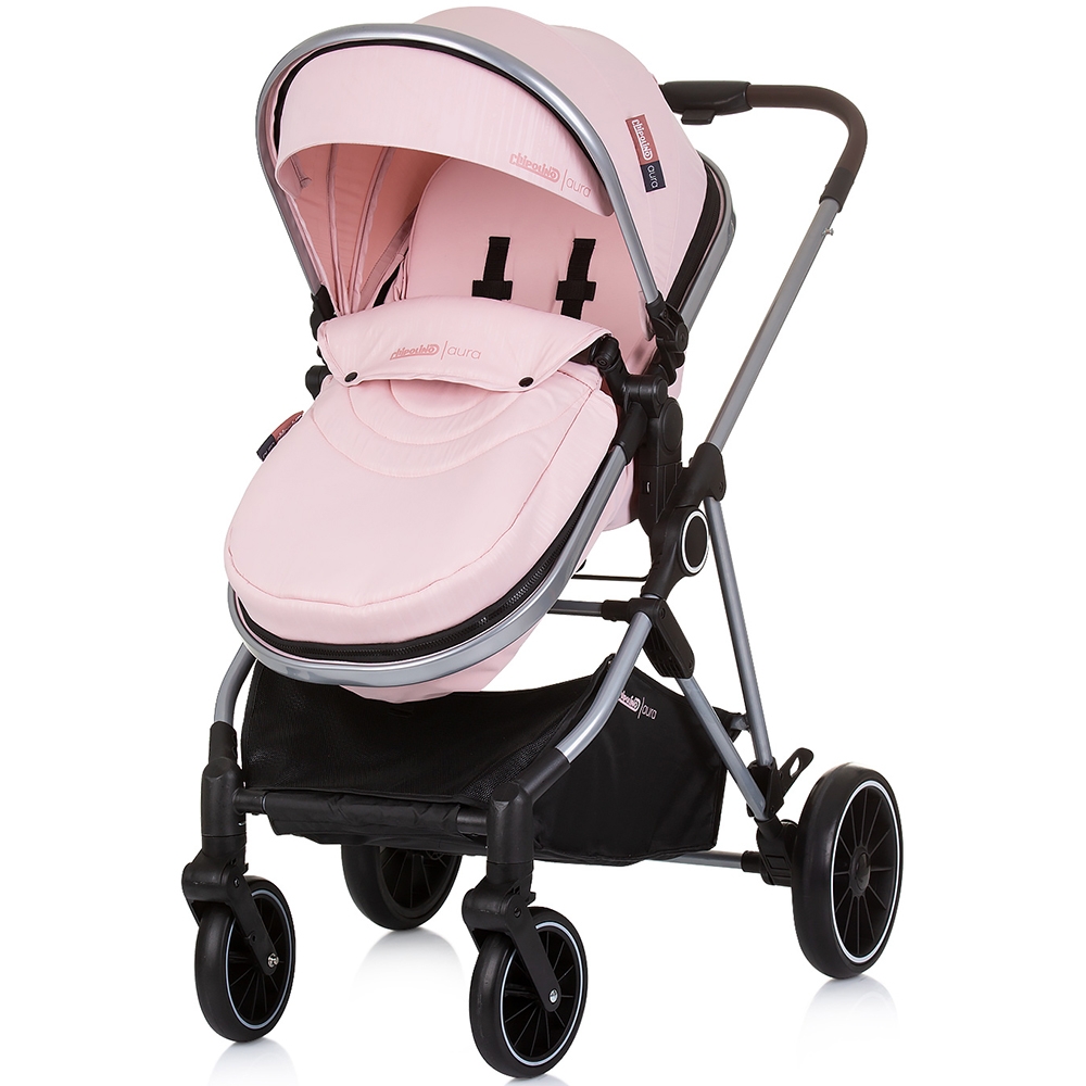 Carucior Chipolino Aura 2in1 Flamingo, Reversibil - imagine 2