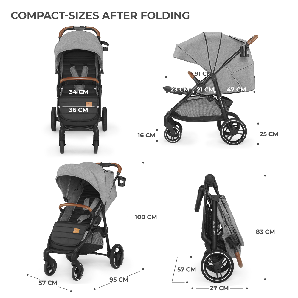 Carucior Sport Kinderkraft Grande Plus Grey - imagine 6