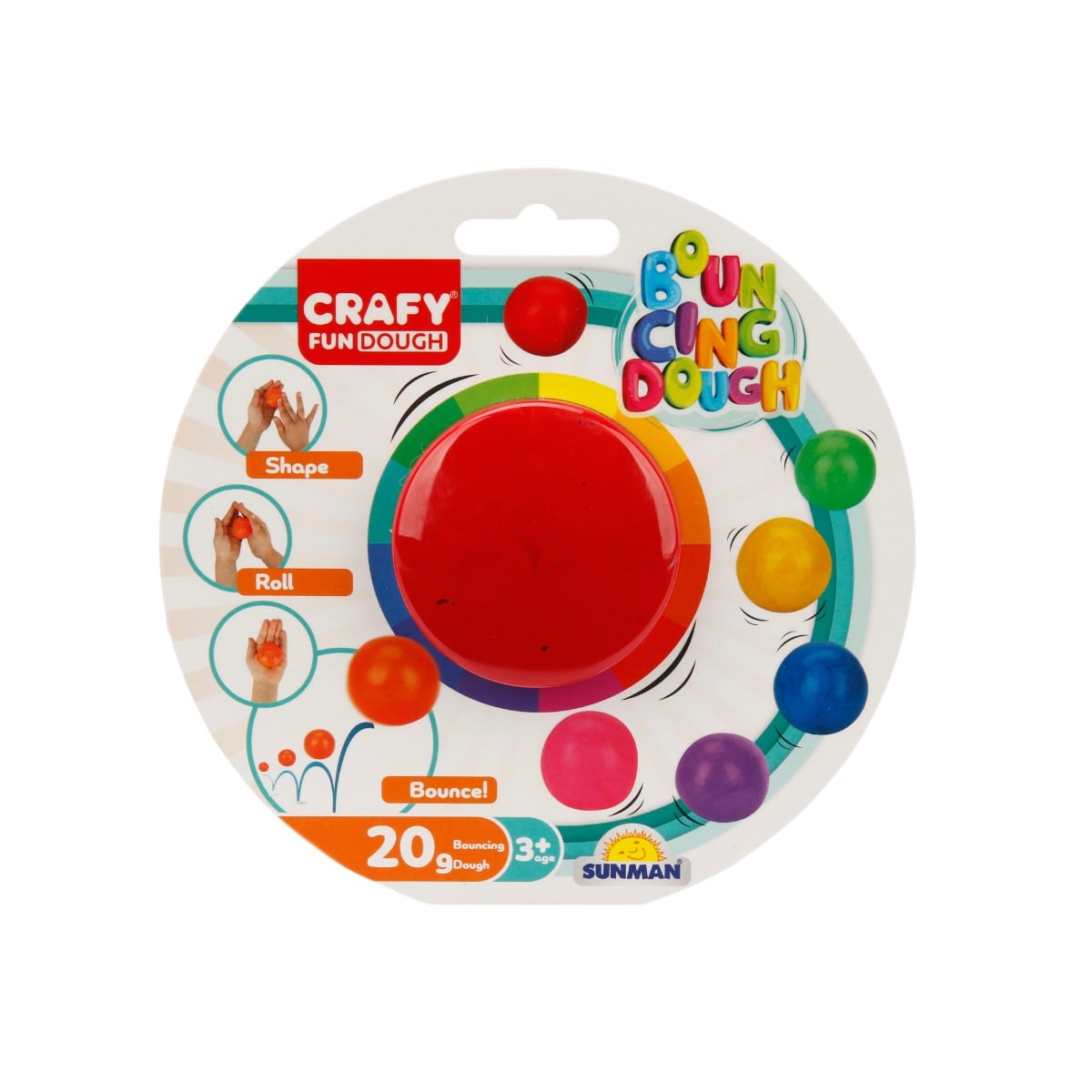 Plastilina Crafy Roșu, 20 g - Creativitate și Siguranță