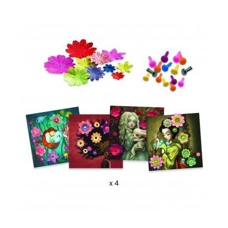 Set Portrete Flori Djeco | Artă 3D Creativă - imagine 4