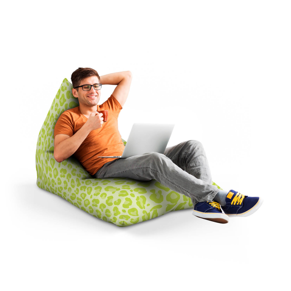 Fotoliu Puf Leopard Green Updeco - imagine 4