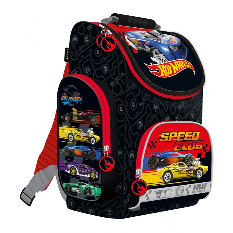 Ghiozdan St.majewski Hot Wheels, Negru, Sistem Venti