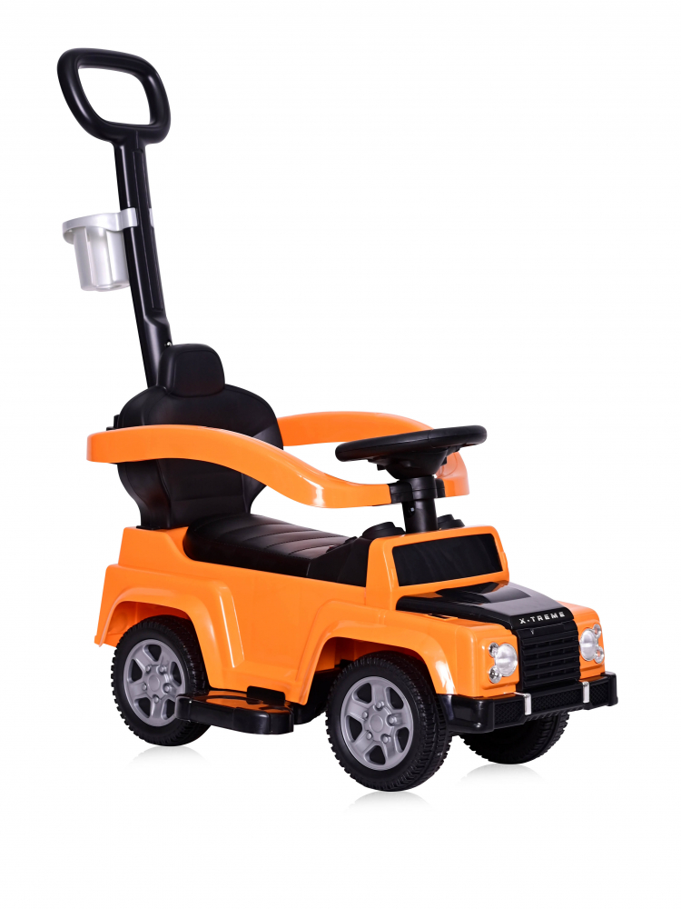 Mașinuță Lorelli X-Treme Orange cu mânere parental