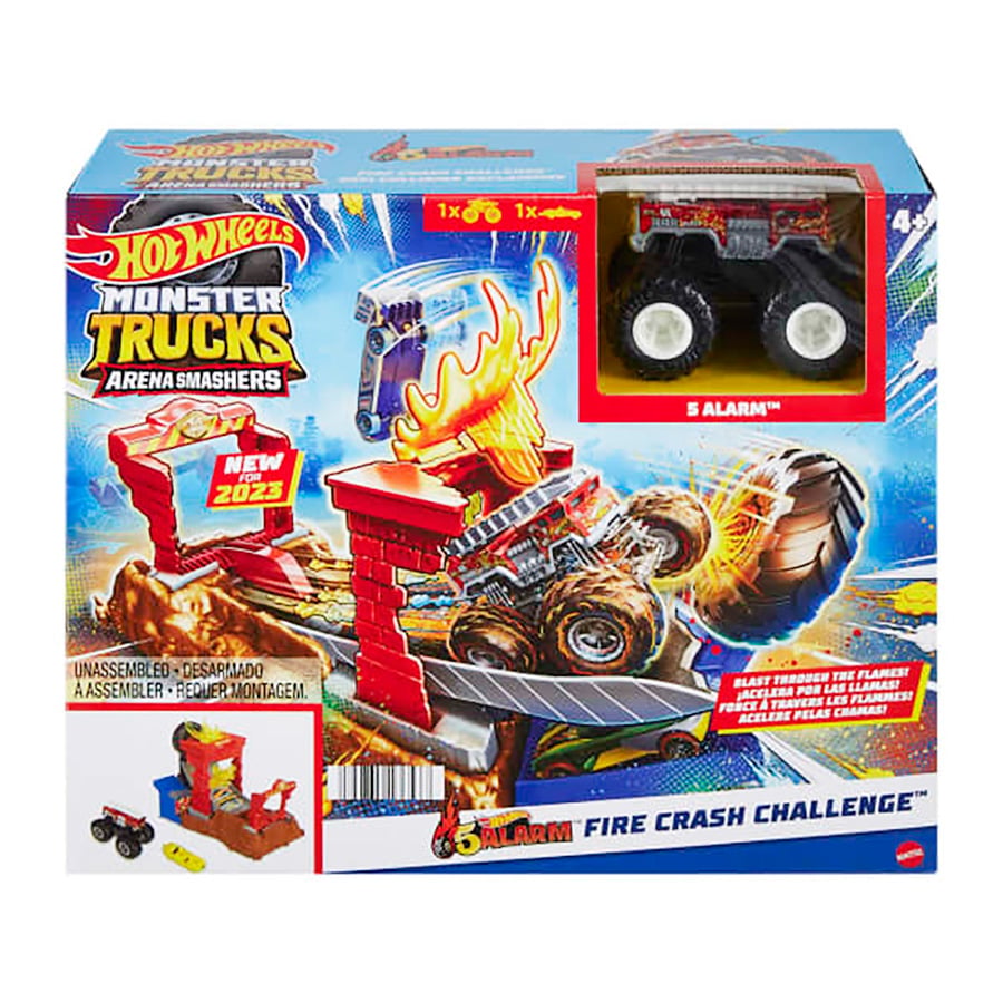 Hot Wheels Monster Trucks Fire Crash Challenge