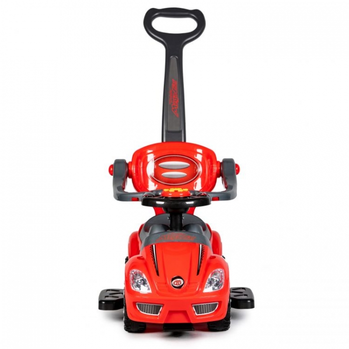 Mașinuță 3 în 1 Ecotoys Roșu | Cu Mânăr și Bară Protectie - imagine 3