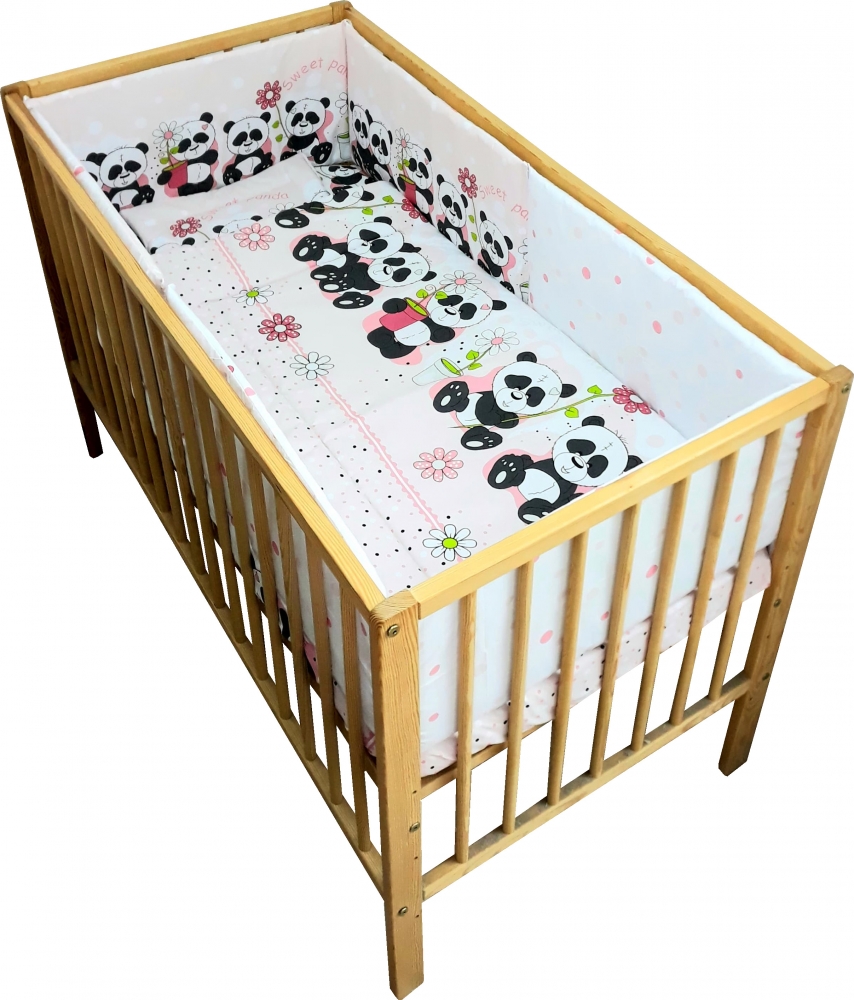 Lenjerie Patut Sweet Panda 5 Piese Roz Nichiduta