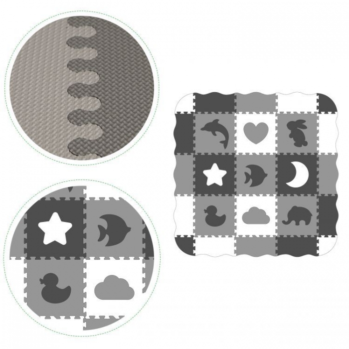Salteluta joaca 25 piese Ecotoys Gri - imagine 2