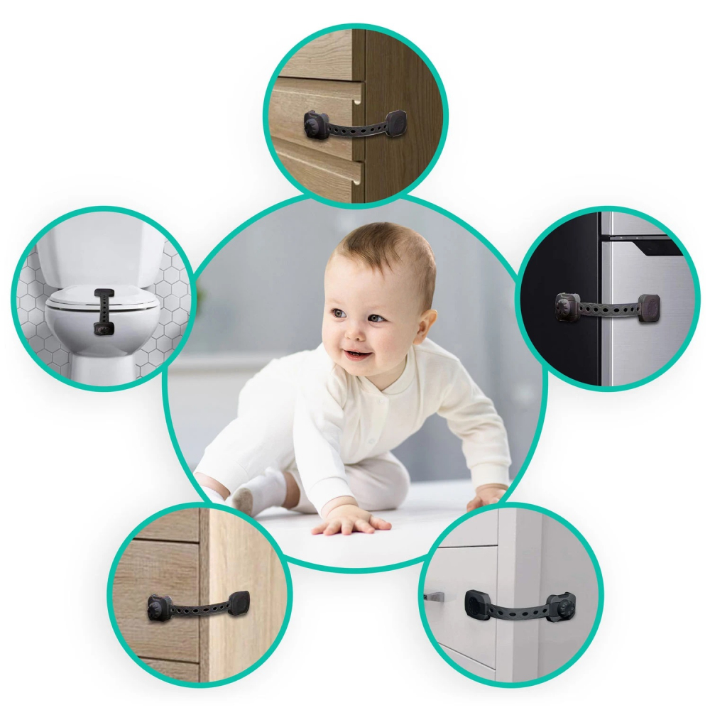 Set 6 Siguranțe Mobilier Ricokids Negru - imagine 8