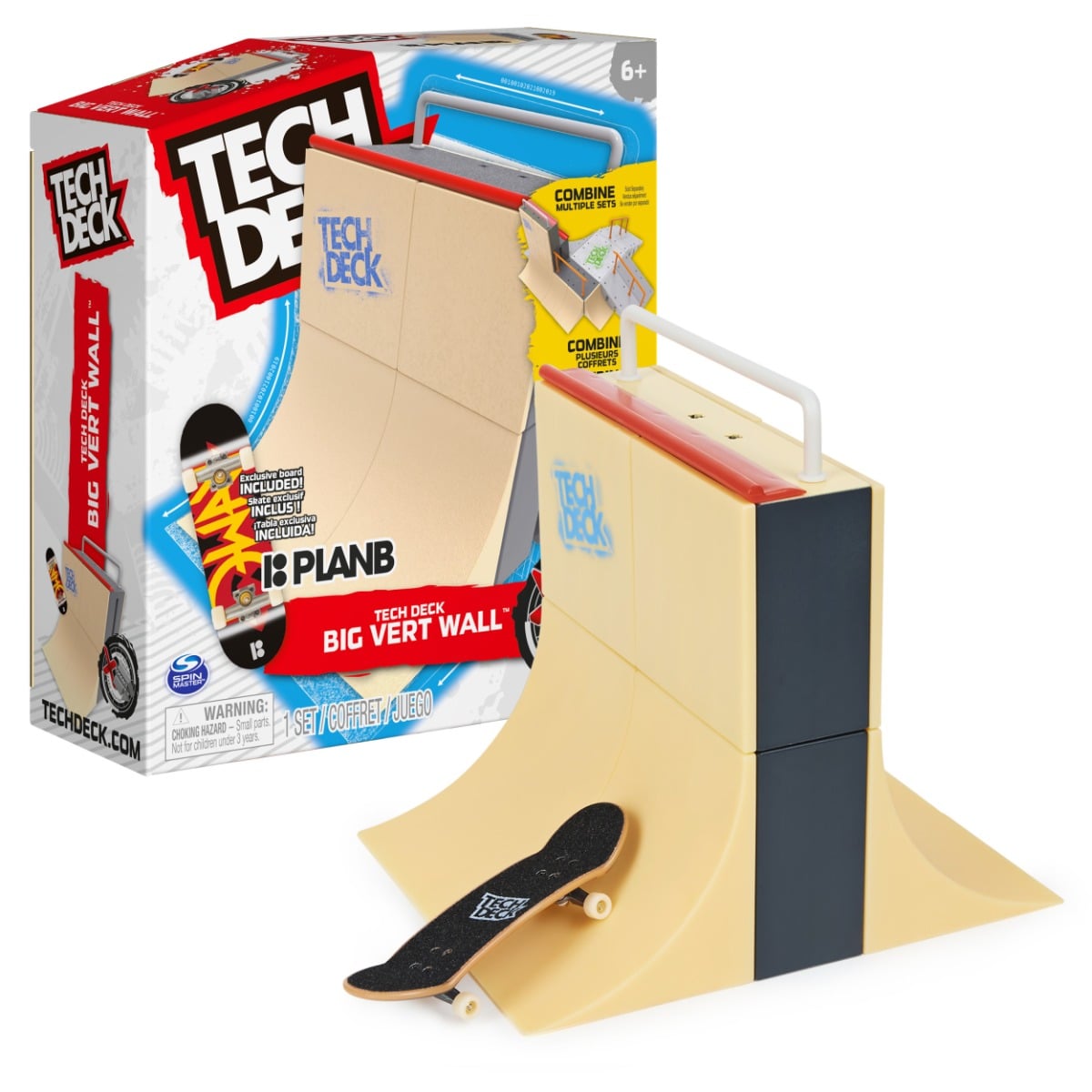 Tech Deck Big Vert Wall: Set Mini Skateboard cu Rampa