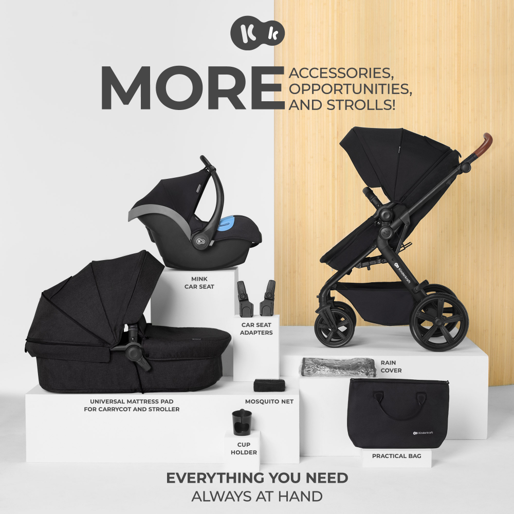Carucior 3 in 1 Kinderkraft A-Tour Black - imagine 6