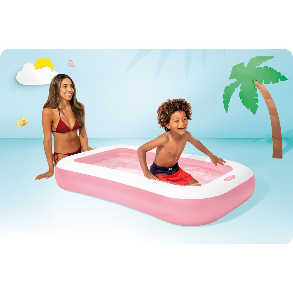 Piscina Gonflabila Intex Roz, 166x100 cm - imagine 3